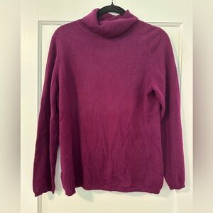Cashmere Charter Club Magenta Cowl Neck Sweater